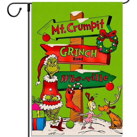 Merry Grinchmas Garden Flag NWT - Picture 2 of 3